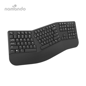 Ergonomic Wireless Split 105-<strong>Key</strong> <strong>Keyboard</strong> 2.4GHz Wireless 13 Multimedia Hotkeys <strong>Functions</strong> Auto Power Wrist Cushion Support - Product Image 6