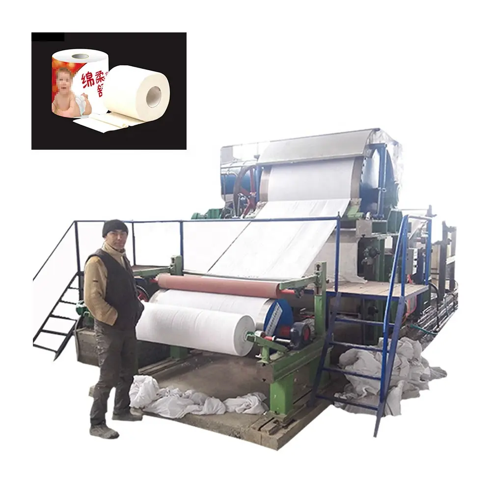 Tissue paper mill machinery small toilet paper making machine 787mm with capacity of 0.8-1ton per day