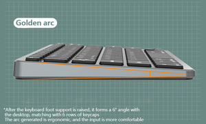 Charging <strong>2</strong>.4G + Dual-mode <strong>Keyboard</strong> Suitable for Desktop <strong>Computers</strong>, Notebooks, Tablets, Mobile Phones - Product Image 6