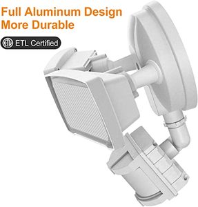 ไฟรักษาความปลอดภัย LED 28W ไฟเซนเซอร์ตรวจจับการเคลื่อนไหวกลางแจ้งไฟรักษาความปลอดภัยการเคลื่อนไหวของ3000LM ไฟ IP65 5500K กันน้ำ2หัว - Product Image 3