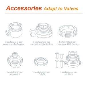 Modern <strong>Design</strong> Thermostatic Radiator Valve for Water Heating System RF433MHz Step Motor for Floor Heating in Apartments - Product Image 4