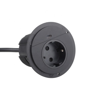 Recessed In-desk Power <strong>Socket</strong> Grommet 60mm Round <strong>Desktop</strong> <strong>Socket</strong> - Product Image 3
