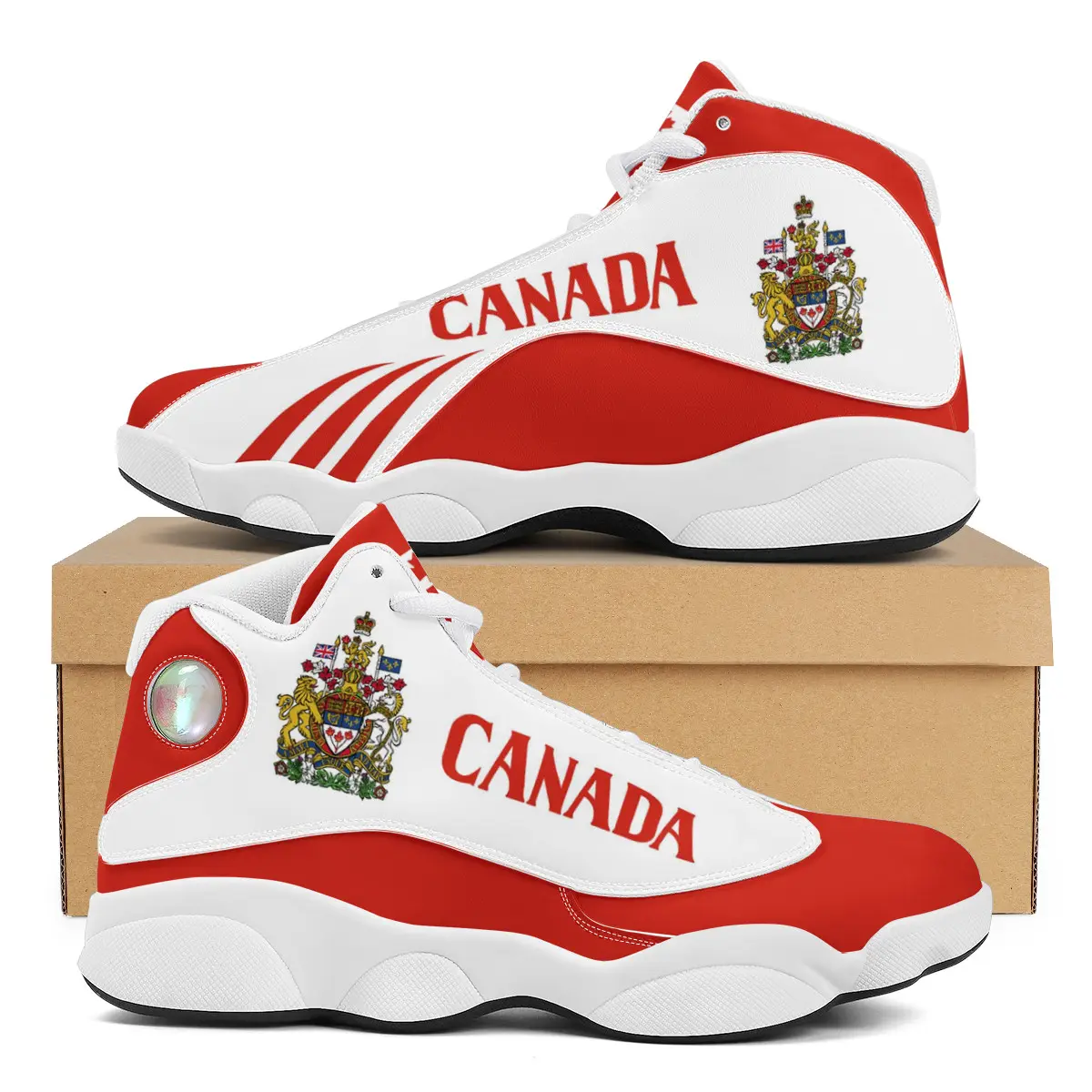 Nova Bandeira do CANADÁ Marca Design Bandeira Padrão Adolescentes Sneakers Cozy Durable Running Shoes Calçado Meninos dos homens Basquete Calçados Esportivos