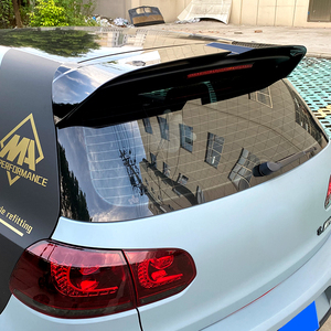 AMP-Z arka bagaj kapağı Spoiler karbon görünümlü araba VW Golf Mk6 GTI R arka çatı spoileri-2009 için 2012 kanat dudak + - Product Image 2