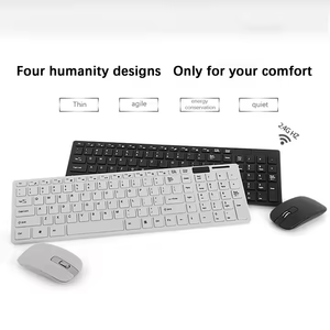 オフィスコンピュータノートパソコンワイヤレスキーボードマウスコンボワイヤレスキーボードとマウス黒白マウスとキーボードセット - Product Image 3
