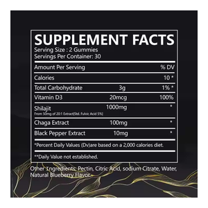 Tinh khiết Himalaya shilajit Gummies cho nam giới và phụ nữ-năng lượng tăng cường sức khỏe não miễn dịch - Product Image 5