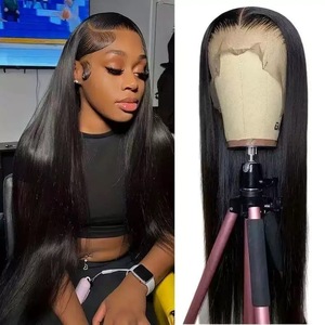13x4 Transparent High-definition Lace Wig, American Black Women's Straight Hair Front Wig, 30-inch Wig, Human Hair Lace Front - Product Image 2