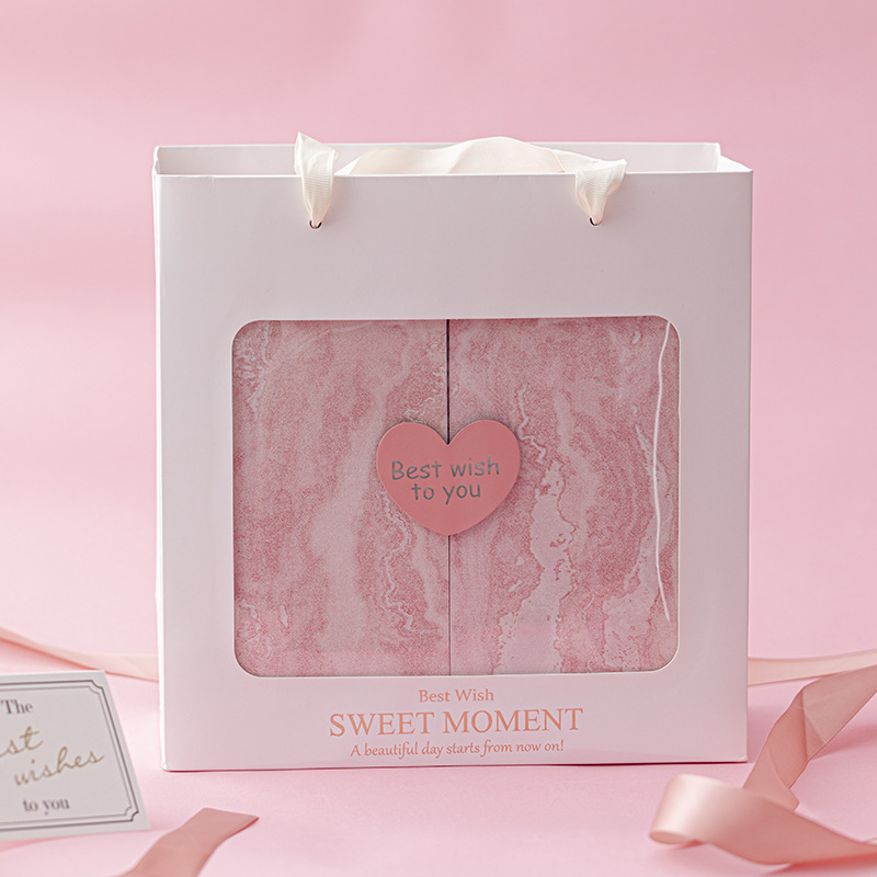 Rose (boîte vide + sac en papier)