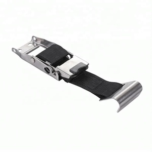 Có thể điều chỉnh thép không gỉ Rèm bên lashing dây đeo cho van xe tải rachet Tie xuống với trung tâm khóa và móc - Product Image 4