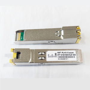 10GBase-T SFPからRJ45への光トランシーバー、RJ45からSFPへの銅線イーサネットCAT.6aモジュール (poeスイッチ用) - Product Image 1