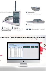 Registrador de temperatura y humedad RF inalámbrico LoRA Modbus RS485 Sistemas de monitor de temperatura digital con alarma y Luz - Product Image 6