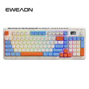 EWEADN V98Pro Teclado de oficina retroiluminado RGB de 98 teclas Interfaz USB 2,4G Inalámbrico y con cable BT 5,0 Pantalla Nuevo producto - Product Image 1