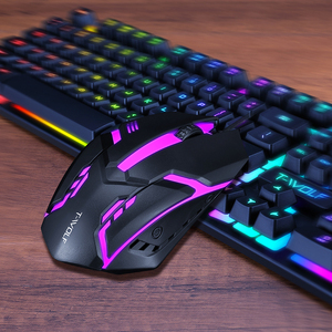 TWOLF TF200 Russian Gaming Wired <strong>Keyboard</strong> and <strong>Mouse</strong> Combo <strong>Computer</strong> 104keys rainbow Backlight for PC Desktop LED rainbow Light - Product Image 5