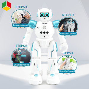 QSTOYS หุ่นยนต์ RC ของเล่นสำหรับเด็ก,หุ่นยนต์อัจฉริยะควบคุมด้วยรีโมทคอนโทรลสามารถตั้งโปรแกรมท่าทางและตรวจจับได้สำหรับเด็กผู้ชายเด็กผู้หญิงอายุ3ถึง8ปีคริส - Product Image 3