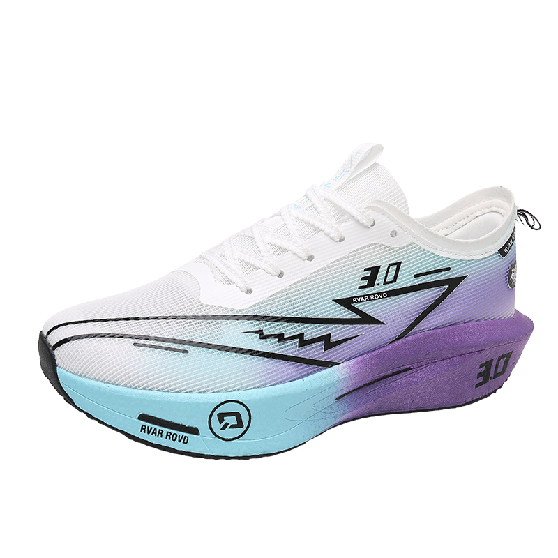 Azul, morado, blanco