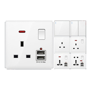 86 US Standard Pc Plate American <strong>Socket</strong> 3 Pin <strong>Socket</strong> With Usb and <strong>2</strong>-port <strong>Type</strong> C Fast Charging Wall Switch <strong>Socket</strong> - Product Image 5