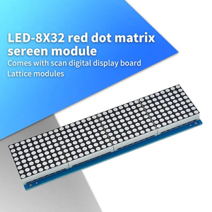 HT1632 Dot Matrix Driver con MCU reticolo-Breakout board LED HT1632C modulo 8x32 rosso Dot-matrix schermo 2.4V-5.5V per controllo MCU - Product Image 1