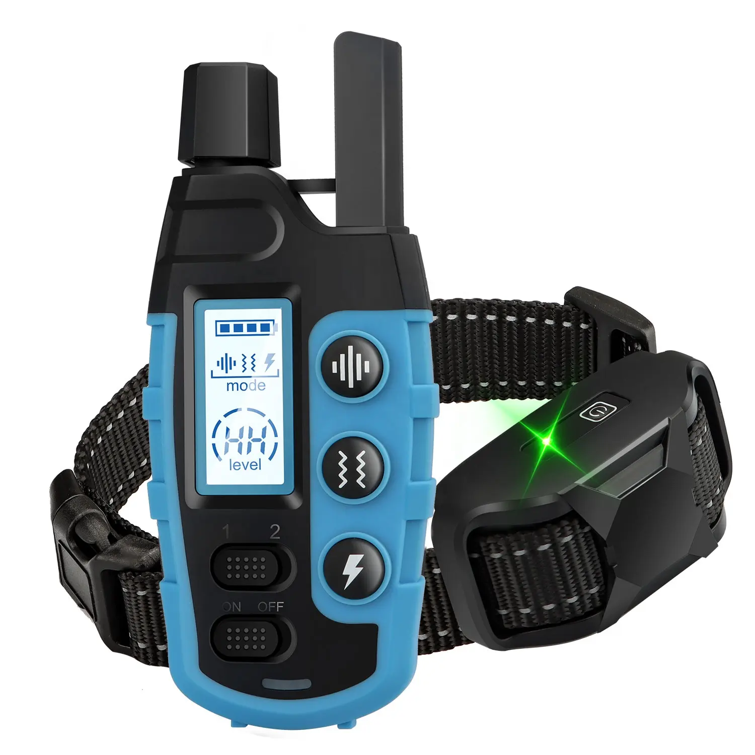 Collar de entrenamiento para perros recargable de 3300 pies con Beeper Vibration Shock Bousnic Dog Shock Collar con control remoto