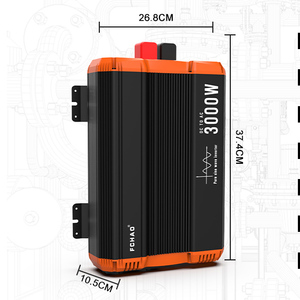 Fchao 3000瓦太阳能发电机纯正弦波交流逆变器，24v 48v输入DC至220v交流输出，用于空调