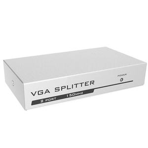 Divisor VGA de 2 puertos, divisor de vídeo accionado con adaptador de CA de 1 a 2 VGA, duplicador compatible con resolución de 1920x1440, ancho de banda de 150 MHz - Product Image 4