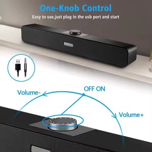 Altavoces para juegos de ordenador con cable 2,0 alimentados por USB 3,5mm entrada AUX barra de sonido diafragma Compatible con Windows PC escritorio teléfono móvil - Product Image 5