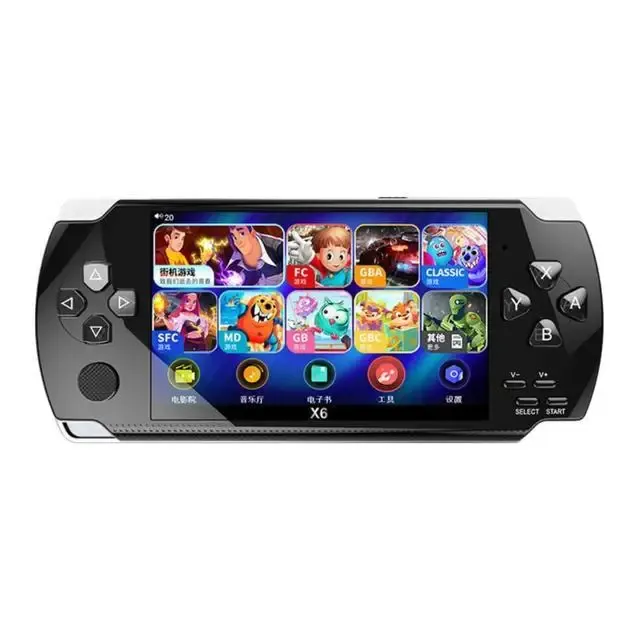 X6 portatile Console di gioco portatile 4.0 pollici 8g 32g Preinstalle 1500 giochi gratis supporto Tv Out giocatore di macchina per videogiochi