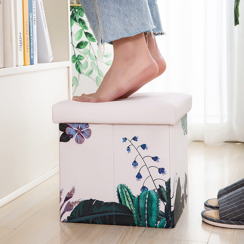 Chinese painting design traditional style pouffe ottoman foot stool ottoman