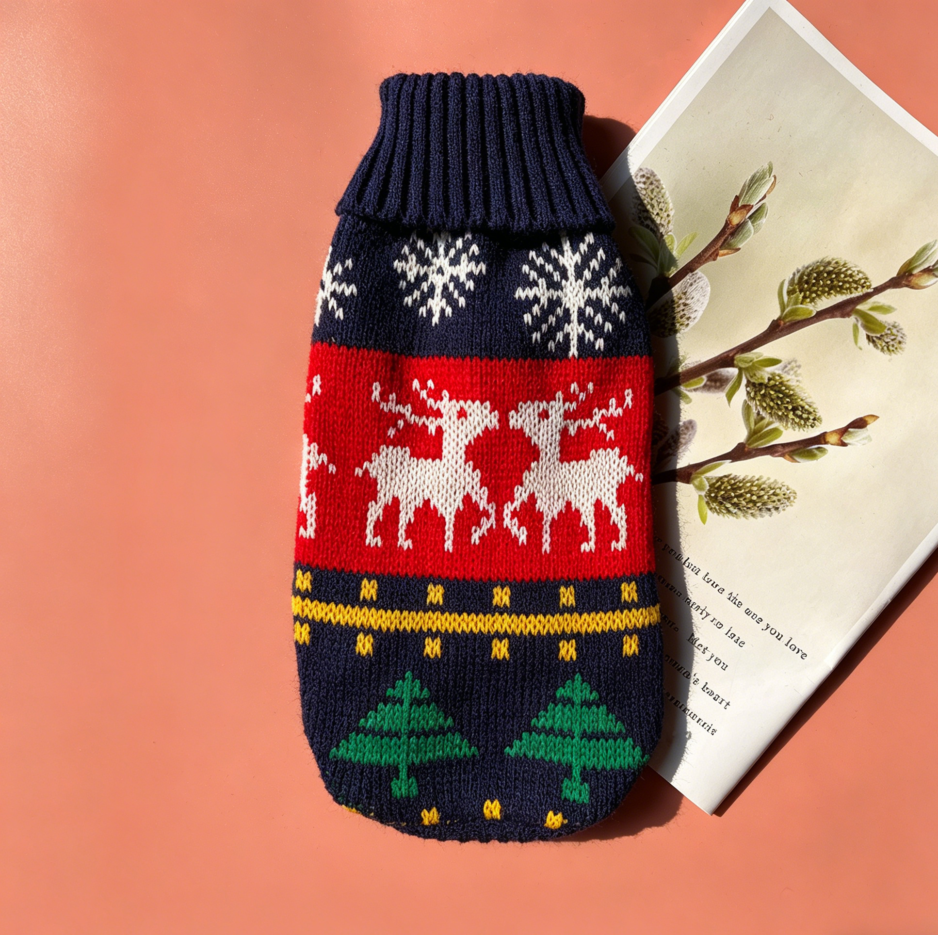 Navy Blue Christmas Reindeer