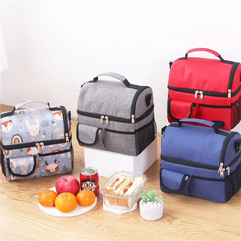 Professional Factory Customized Insulated Thermal Lunch Cooler Bag Reusable Grocery Cool Carry Oxford LeakProo Food Delivery Bag