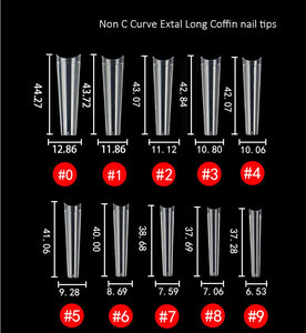 กล่องใส่ปลายเล็บ C ใสทรงโค้งยาวพิเศษ,กล่องเล็บปลอมเบอร์ C-Curve เล็บปลอมตัวอย่างฟรี500ชิ้น - Product Image 4