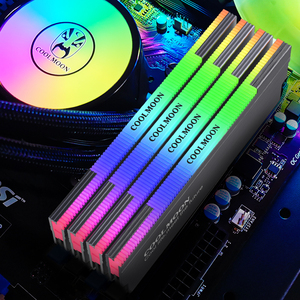 COOLMOON RAM soğutucu 5V ARGB parlayan bellek kabuk soğutma yeleği renkli ışık değişiklikleri ALÜMİNYUM RADYATÖR masaüstü RAM soğutucu - Product Image 3