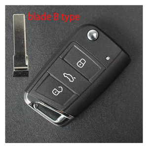 Oto aksesuarları boş araba anahtarları uzaktan anahtar kabuk FOB anahtar kutu bıçak ile Golf 7 MK7 Polo için Fit - Product Image 6