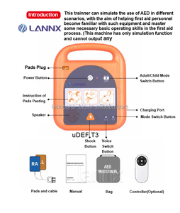 Lannx Udef T3 Professionele Ziekenhuis EHBO <span class=keywords><strong>Defibrillator</strong></span> Aed Trainer Draagbare Aed Nood <span class=keywords><strong>Defibrillator</strong></span> Trainer Machine - Product Image 6