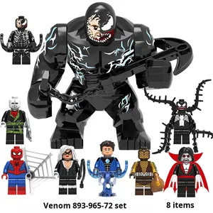 Trung Quốc nhựa xây dựng khối nọc độc symbiote VS. Spider MECHA anh hùng chết người giám hộ xe máy cậu bé lắp ráp đồ chơi quy mô 1/60 - Product Image 5