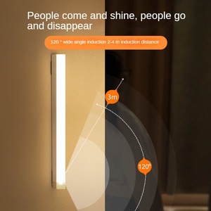 Tira de LED de alta calidad, luz de inducción de armario de plástico, carga USB magnética, Sensor de movimiento inalámbrico para uso en armario de cocina - Product Image 3