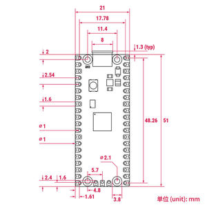 <strong>Raspberry</strong> <strong>Pi</strong> Pico 2 development board RISC-V dual core microcontroller motherboard