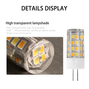 Factory Wholesale 5W <strong>7W</strong> G4 <strong>G9</strong> <strong>LED</strong> Light Bulbs Ceramic Corn Lamp Two-color Light Source 3000K 4000K 6000K Three Color Lamp - Product Image 4