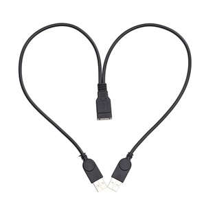 USB 2.0A1メスから2デュアルUSBオスデータハブ電源アダプターケーブルYスプリッター延長コード充電ワイヤー - Product Image 6