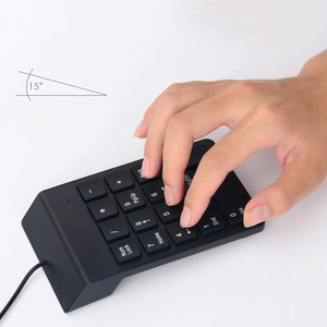 Keywin Wired 18-Tasten-Nummer Tragbare Tastatur USB Mini Numerische Tastatur Einhand-numerische Tastatur für Laptop Desktop PC Tablet