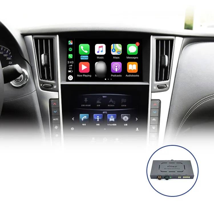 Joyeauto वायरलेस एप्पल Carplay Antroid ऑटो कार इनफिनिटी के लिए पुराना वापस Q60 Q50
