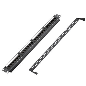 Panel de parche de red Cat 5e, sin blindaje, gestor de cables de red Cat5, 1u, 19 pulgadas, montaje en estante, 24 puertos, Panel de parche de fibra óptica - Product Image 6