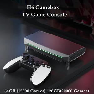 H6 4K HD Video oyunu konsol 256GB TV kutusu 20000 + Arcade simülatörleri çift oyuncular kablosuz denetleyici FC GBC MD Formats-PS1 PSP - Product Image 2