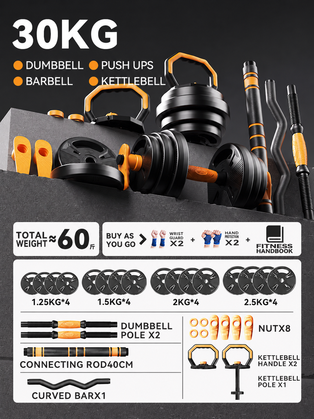 30 kg avec kettlebell
