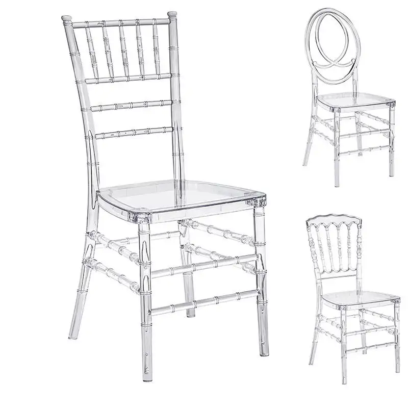 Acrílico Claro Napoleon Tiffany Chiavari Phoenix Cadeiras Transparente Resina Plástico Cristal Evento Festa Casamento Home Móveis