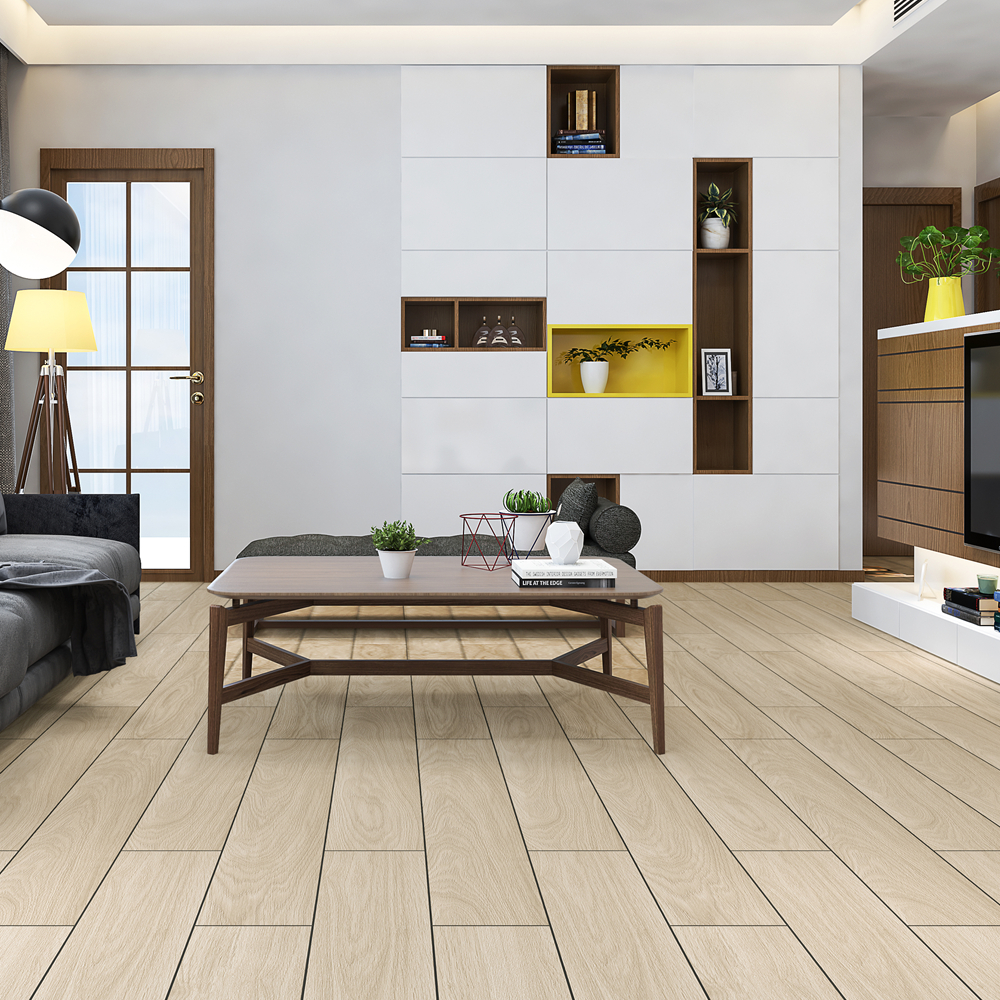 Chinese Porcelain Wood  Tile For Living Room Library Study Room 200x1200mm