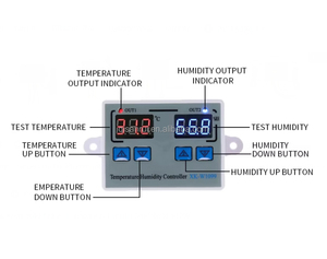 Controlador de temperatura digital, interruptor de temperatura ajustable de control dual de alta precisión, 1 unidad - Product Image 6