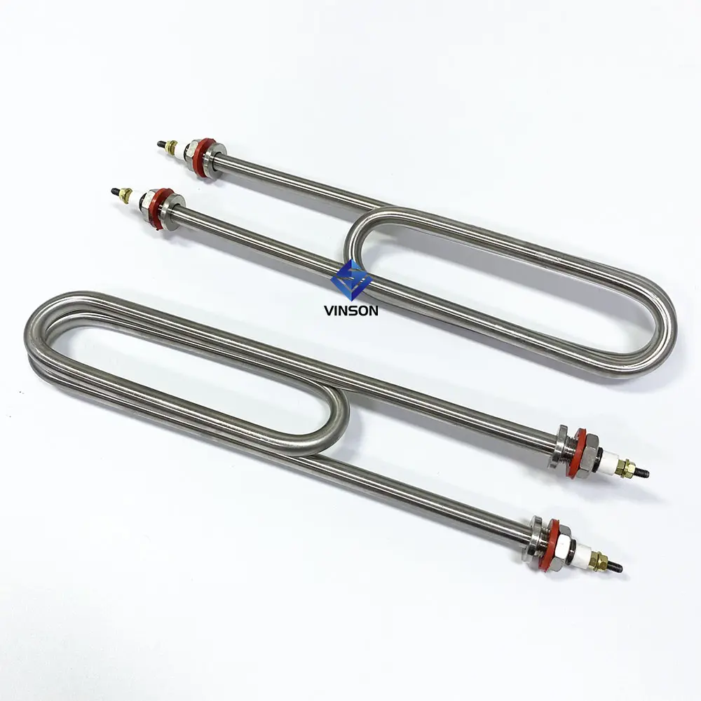 Calentador tubular personalizado en forma de I U W, elementos calefactores, calentador de bobina en espiral de agua de 110V y 220V
