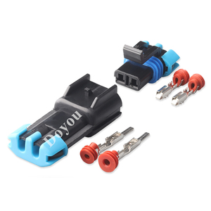 15300027 GM Delphi Packard P2S 2 Way Female Sensor Plug DJ7025W-2.8-21 Auto WireとConnector端子とシール - Product Image 1