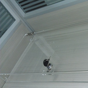 Phổ biến thời trang chất lượng cao pha lê Wall Mount Acrylic Violin/gitar lưu trữ Trường hợp với khóa và thép không gỉ linker - Product Image 1