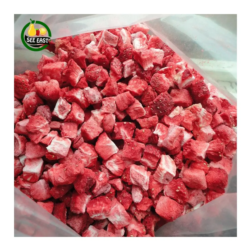 Freeze Dried FD Strawberry Dices Dehydrated Dry Strawberry Dried Fruit with Factory Price Not Organic from China